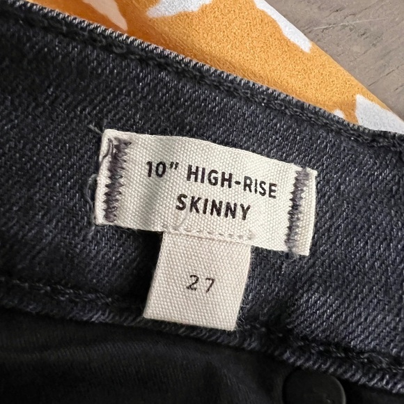 Madewell Black 10" High-Rise Skinny - Size 27 - Picture 7 of 12